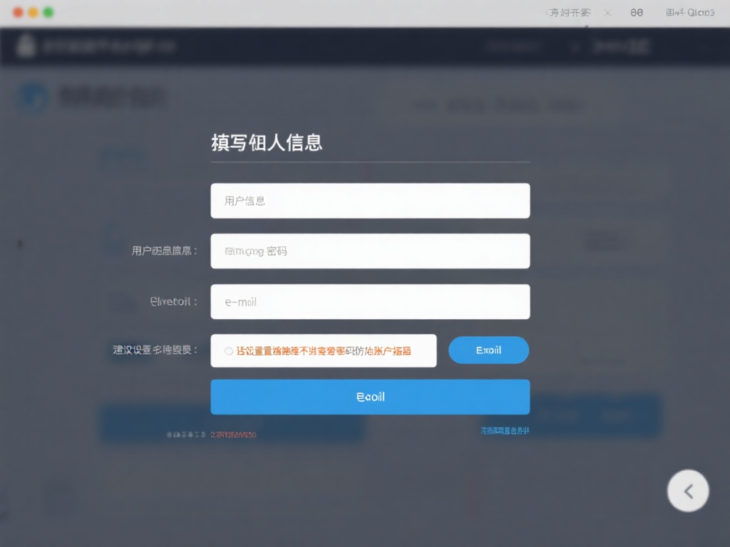 填写个人信息：填写真实信息，包括用户名、密码、电子