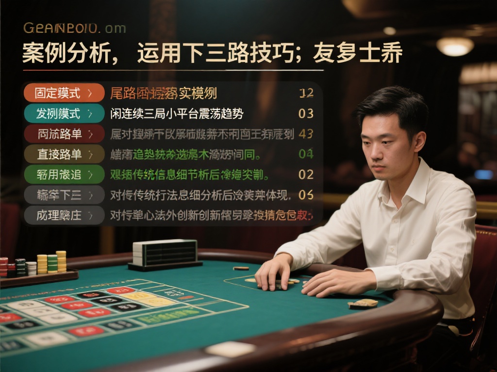 全面提升胜率:百家乐下三路技巧与实战心理秘籍 案例分析:运用下三路技巧如何逆转局面
不妨来看一