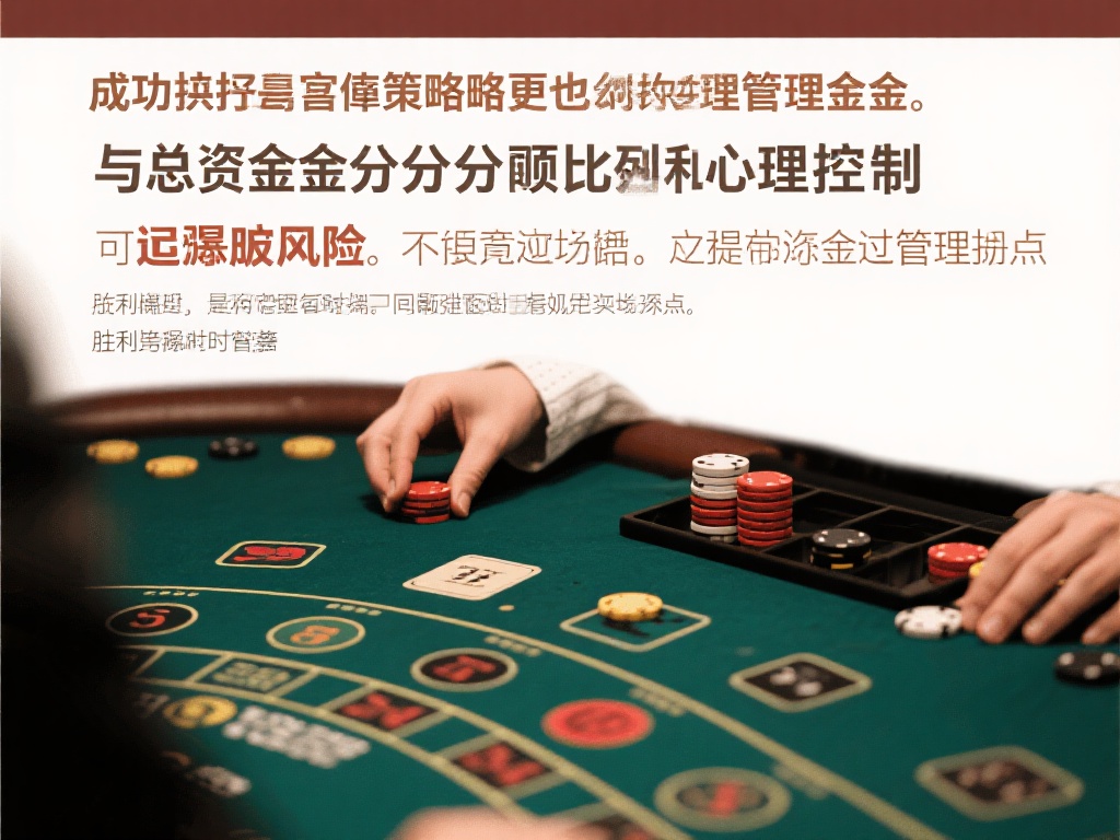 深度解析百家乐策略,快速掌握游戏制胜秘诀 资金管理与心理控制
成功的玩家不仅懂策略,更懂得